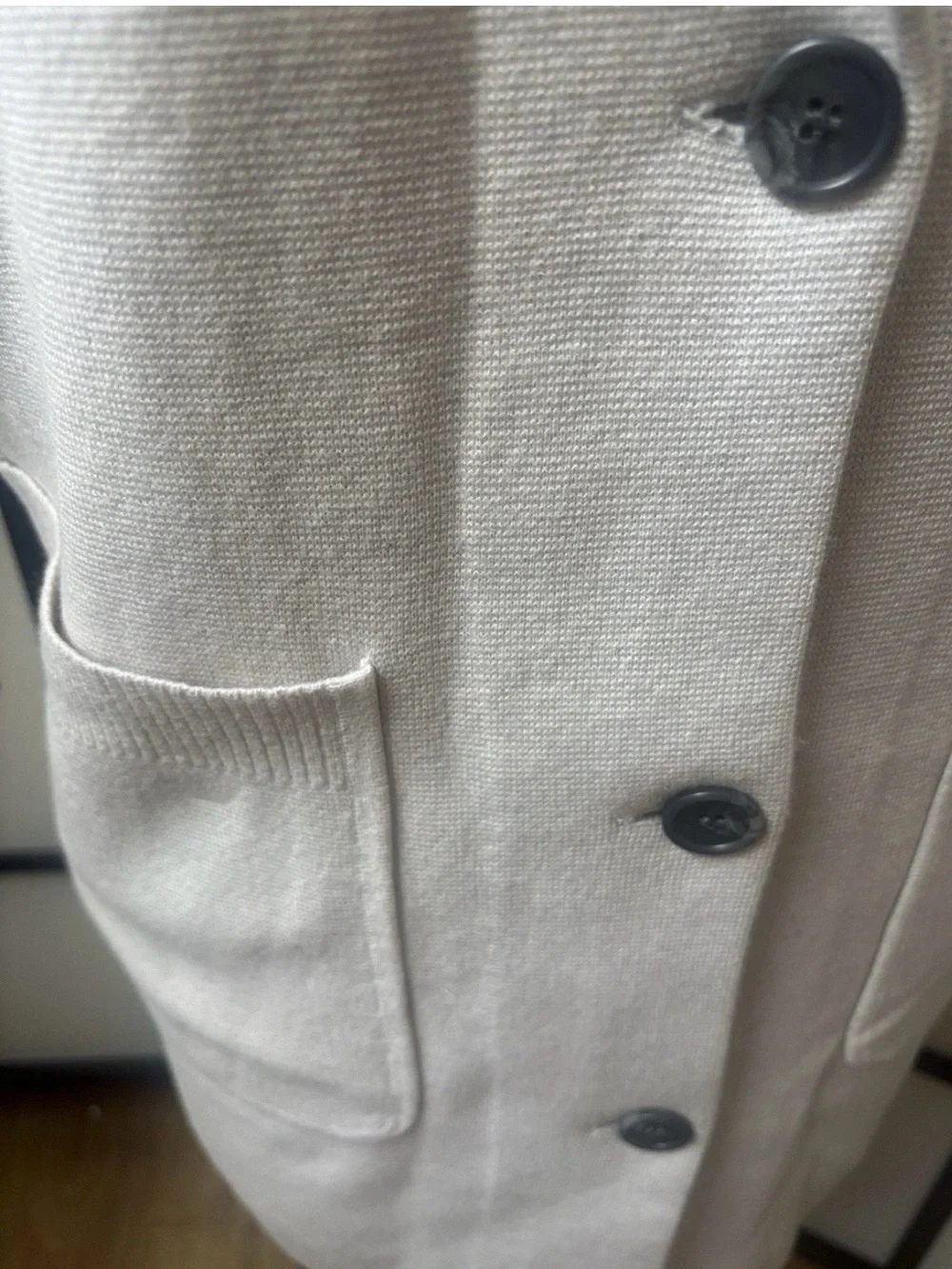 J.Crew Cotton-Wool Blend Knit Sweater Coat Cardigan Size XS Dove Gray